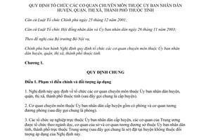 Nghị định 37/2014/NĐ-CP cơ quan chuyên môn thuộc Ủy ban huyện quận thị xã thành phố thuộc tỉnh