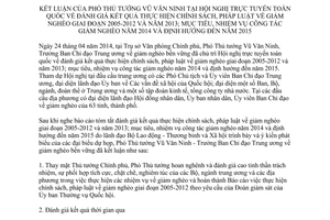 Thông báo 187/TB-VPCP kết luận đánh giá giảm nghèo mục tiêu nhiệm vụ 2014 định hướng 2015