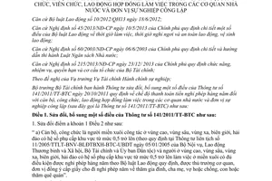Thông tư 57/2014/TT-BTC thanh toán tiền nghỉ phép hàng năm đối với cán bộ công chức