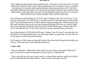 Kế hoạch 70/KH-STNMT 2014 thực hiện 24/KH-UBND đổi mới chính sách pháp luật về đất đai Hòa Bình