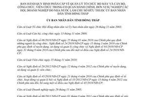 Quyết định 06/2014/QĐ-UBND phân cấp quản lý tổ chức bộ máy cán bộ công chức viên chức Đồng Tháp