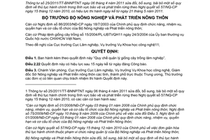 Văn bản hợp nhất 22/VBHN-BNNPTNT 2014 Quyết định về Quy chế quản lý giống cây trồng lâm nghiệp