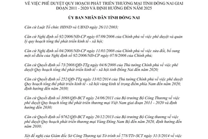 Quyết định 1284/QĐ-UBND 2014 Quy hoạch phát triển thương mại Đồng Nai 2011 2020 định hướng 2025