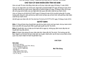 Quyết định 437/QĐ-UBND 2014 thủ tục hành chính mới sửa đổi bổ sung Sở Tài chính Hà Nam