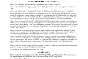 Quyết định 13/2014/QĐ-UBND sửa đổi 09/2011/QĐ-UBND mức thu quản lý sử dụng học phí Trường Đại học Tiền Giang
