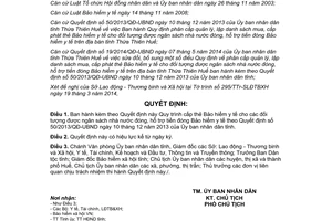 Quyết định 932/QĐ-UBND 2014 cấp thẻ BHYT cho đối tượng được NSNN hỗ trợ Thừa Thiên Huế