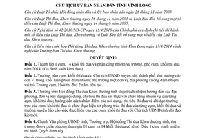 Quyết định 692/QĐ-UBND 2014 thành lập phân công nhiệm vụ trưởng phó cụm khối thi đua Vĩnh Long