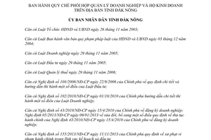 Quyết định 07/2014/QĐ-UBND phối hợp quản lý doanh nghiệp hộ kinh doanh Đắk Nông