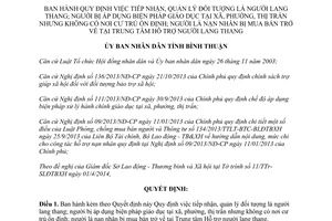 Quyết định 14/2014/QĐ-UBND tiếp nhận quản lý người lang thang bị áp dụng biện pháp giáo dục Bình Thuận