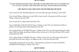 Quyết định 2245/QĐ-UBND 2014 đề án đổi mới công tác cai nghiện ma túy đến 2020 Hồ Chí Minh