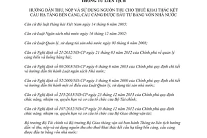 Thông tư liên tịch 59/2014/TTLT-BTC-BGTVT nguồn thu cho thuê khai thác kết cấu hạ tầng bến cảng