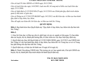 Quyết định 07/2014/QĐ-UBND quy định dạy học thêm Sóc Trăng