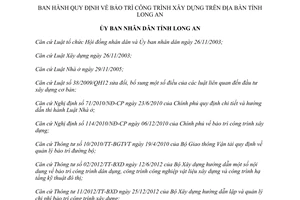 Quyết định 24/2014/QĐ-UBND bảo trì công trình xây dựng Long An