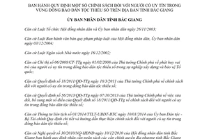 Quyết định 256/2014/QĐ-UBND chính sách người có uy tín vùng đồng bào dân tộc thiểu số Bắc Giang