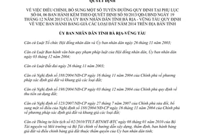 Quyết định 21/2014/QĐ-UBND điều chỉnh 50/2013/QĐ-UBND bảng giá đất năm 2014 Bà Rịa Vũng Tàu