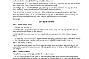 Thông tư 16/2014/TT-BGTVT điều kiện xe chở hàng bốn bánh gắn động cơ giao thông đường bộ