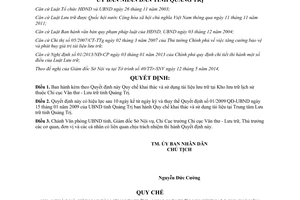 Quyết định 23/2014/QĐ-UBND khai thác sử dụng tài liệu lịch sử Chi cục Văn thư Lưu trữ Quảng Trị