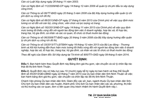 Quyết định 38/2014/QĐ-UBND bảng đơn giá thu gom vận chuyển chôn lấp rác thải đô thị Ninh Thuận