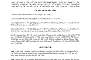 Quyết định 23/2014/QĐ-UBND hỗ trợ lãi suất vay vốn xây dựng nông thôn mới Hà Tĩnh