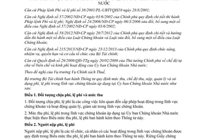 Thông tư 67/2014/TT-BTC thu nộp quản lý phí lệ phí chứng khoán tại Ủy ban Chứng khoán Nhà nước