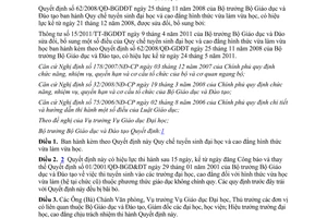 Văn bản hợp nhất 19/VBHN-BGDĐT 2014 tuyển sinh đại học cao đẳng vừa làm vừa học