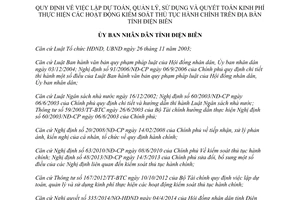 Quyết định 10/2014/QĐ-UBND dự toán quản lý quyết toán kinh phí kiểm soát thủ tục hành chính Điện Biên