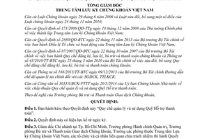Quyết định 45/QĐ-VSD 2014 quản lý sử dụng Quỹ Hỗ trợ thanh toán của Trung tâm Lưu ký Chứng khoán