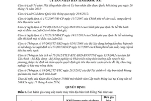 Quyết định 20/2014/QĐ-UBND giá cung cấp nước máy Đồng Nai