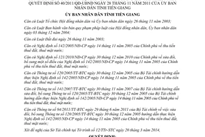 Quyết định 16/2014/QĐ-UBND sửa đổi 40/2011/QĐ-UBND Bảng đơn giá thuê đất thuê mặt nước Tiền Giang