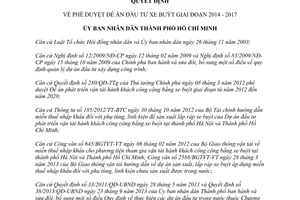 Quyết định số 2545/QĐ-UBND đề án đầu tư xe buýt Hồ Chí Minh 2014 2017