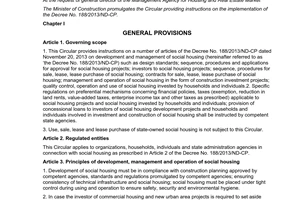Circular 08/2014/TT-BXD instructions 188/2013/ND-CP development management of social housing