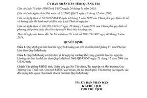 Quyết định 993/QĐ-UBND năm 2014 giá tính thuế tài nguyên khoáng sản Quảng Trị