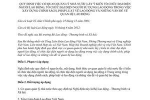 Nghị định 53/2014/NĐ-CP cơ quan quản lý nhà nước lấy ý kiến xây dựng chính sách pháp luật lao động