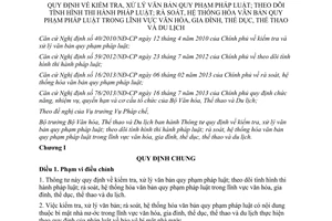 Thông tư 03/2014/TT-BVHTTDL theo dõi thi hành pháp luật rà soát văn bản văn hóa thể thao du lịch