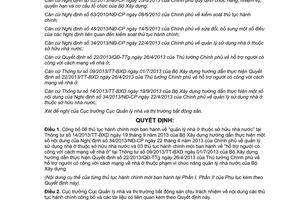 Quyết định 576/QĐ-BXD năm 2014 thủ tục hành chính giữa nhà nước với tổ chức cá nhân thuộc Bộ Xây dựng