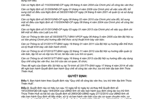 Quyết định 27/2014/QĐ-UBND Quy chế công tác văn thư lưu trữ Thừa Thiên Huế