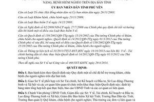 Quyết định 809/QĐ-UBND 2014 hỗ trợ chi phí khám chữa bệnh người nghèo gặp khó khăn bệnh nặng Phú Yên