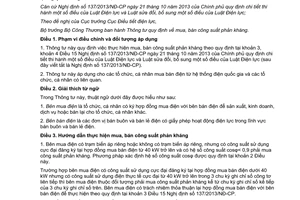 Thông tư 15/2014/TT-BCT mua bán công suất phản kháng Bộ Công Thương