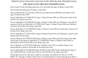 Quyết định 1135/QĐ-UBND 2014 hệ số chi phí đầu tư xây dựng công trình sử dụng vốn ngân sách Kiên Giang