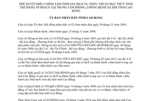 Quyết định 681/QĐ-UBND năm 2014 giá dịch vụ Phẫu thuật đục thủy tinh thể phương pháp Phaco Cao Bằng