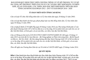 Quyết định 11/2014/QĐ-UBND Chương trình 135 hỗ trợ xã đặc biệt khó khăn Cao Bằng 2012 2020