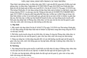 Kế hoạch 392/KH-BGDĐT 2014 tuyên truyền Phòng cháy chữa cháy cứu hộ giáo viên học sinh sinh viên