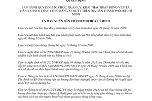 Quyết định 20/2014/QĐ-UBND quản lý khai thác vận tải hành khách công cộng bằng xe buýt Hồ Chí Minh
