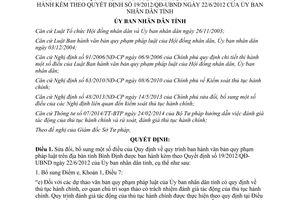 Quyết định 09/2014/QĐ-UBND sửa đổi quy trình ban hành văn bản pháp luật Bình Định