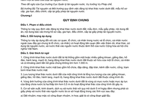 Thông tư 27/2014/TT-BTNMT đăng ký khai thác nước dưới đất mẫu hồ sơ cấp gia hạn cấp lại giấy phép