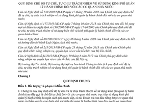 Thông tư liên tịch 71/2014/TTLT-BTC-BNV chế độ tự chủ tự chịu trách nhiệm sử dụng kinh phí nhà nước