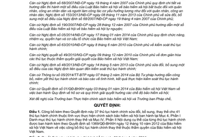 Quyết định 686/QĐ-BHXH 2014 công bố thủ tục hành chính Bảo hiểm xã hội Việt Nam