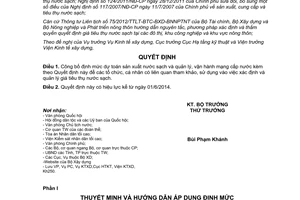 Quyết định 590/QĐ-BXD 2014 định mức dự toán sản xuất nước sạch quản lý vận hành mạng cấp nước