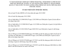 Quyết định 08/2014/QĐ-UBND phê duyệt thiết kế xây dựng công trình quản lý chất lượng Sóc Trăng