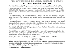 Quyết định 15/2014/QĐ-UBND sửa đổi Quản lý Ký túc xá sinh viên Đà Nẵng 43/2012/QĐ-UBND